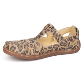 Chaussures aux pieds nus ultra -light olivier 1285 Leopard Leopard Print beige 2
