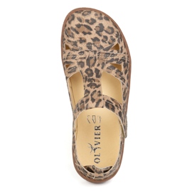 Chaussures aux pieds nus ultra -light olivier 1285 Leopard Leopard Print beige 6