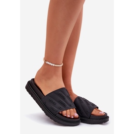 Les tongs pour femmes sur la plate-forme Big Star RR274A540 Black noir 1