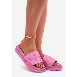 Slippers pour femmes sur la plate-forme Big Star RR274A541 Pink rose 1