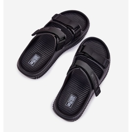 Les tongs de mousse féminine avec Big Star RR274A527 Black Velcro noir 2