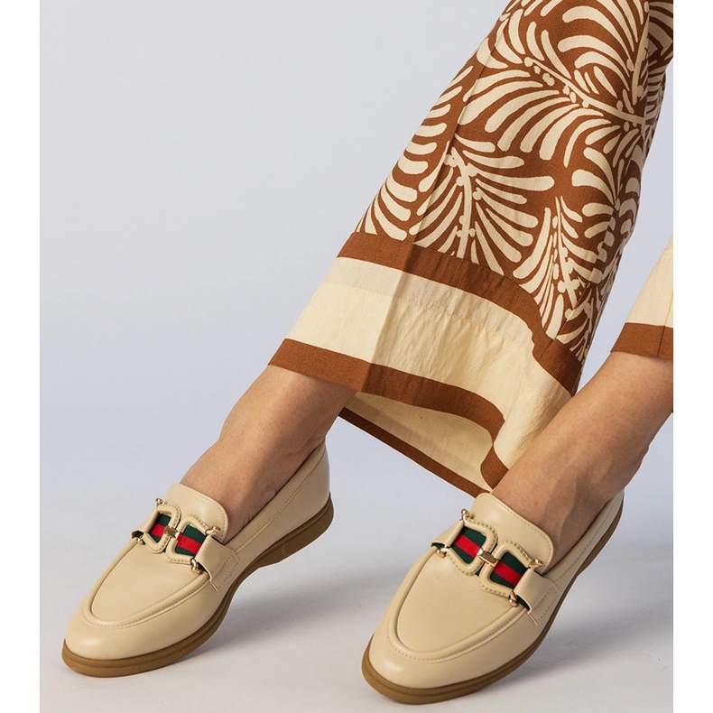 Muisseaux crémeux Eco -Peather avec un ornement beige 1