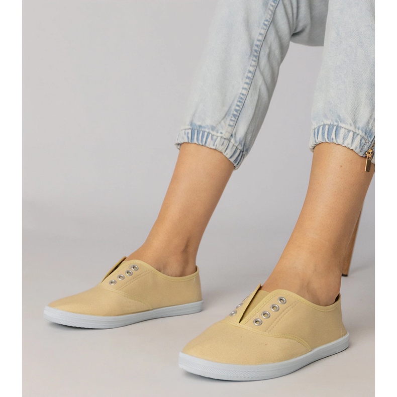 Baskets à enfiler en tissu gris 1 Baskets à enfiler en tissu gris 1