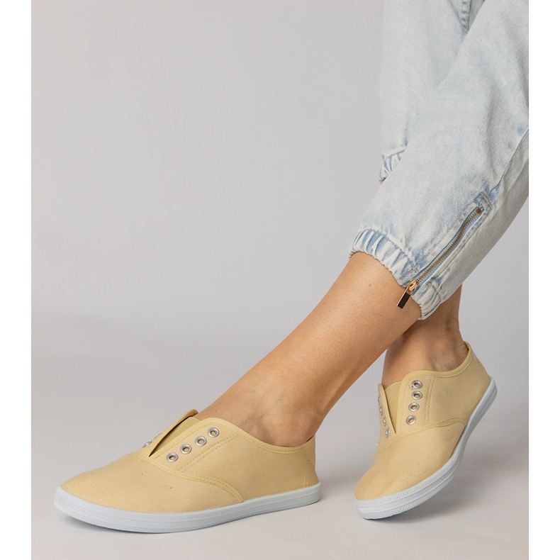 Baskets à enfiler en tissu gris 2 Baskets à enfiler en tissu gris 2