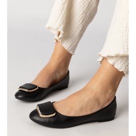 Ballerinas pour femmes noires avec zircons 1