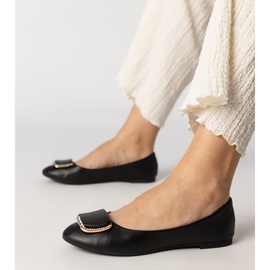 Ballerinas pour femmes noires avec zircons 2