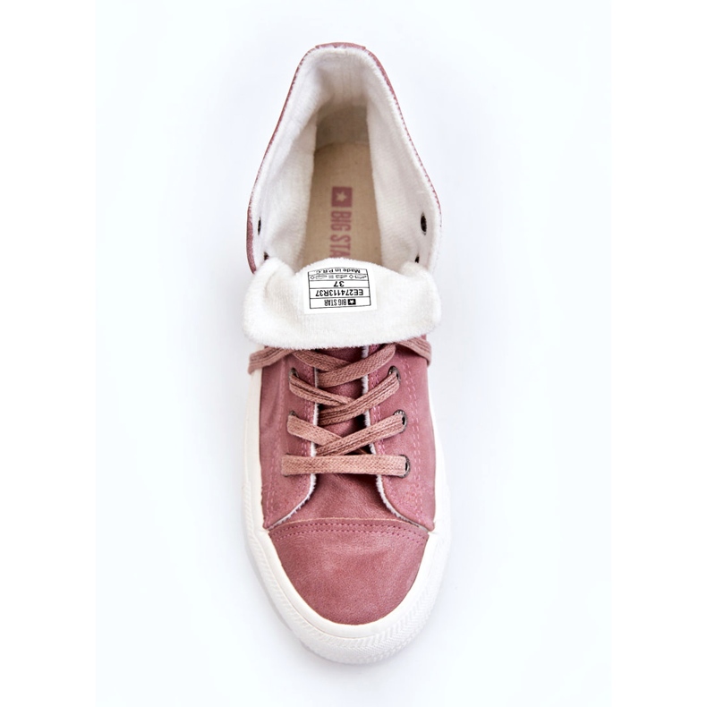 Baskets Big Star féminines High Isulated Pink EE274113 rose 2