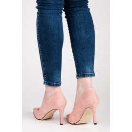 Vices Escarpins à talons en daim rose 2