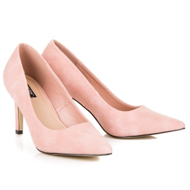 Vices Escarpins à talons en daim rose 1