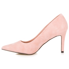 Vices Escarpins à talons en daim rose 5
