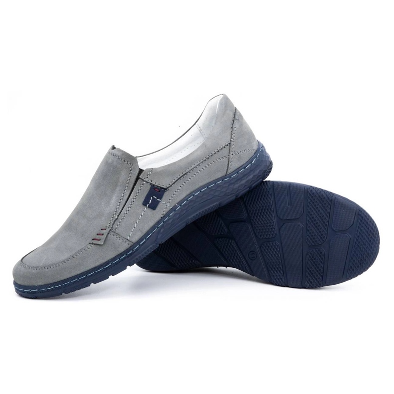 Olivier Mocassins homme en cuir Gris 943MA 3 Olivier Mocassins homme en cuir Gris 943MA 3