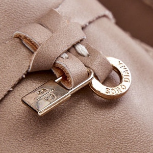 Mocassins d'insertion en cuir gris pour femmes beige 2