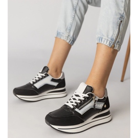 Baskets sportives noires décorées d'un curseur le noir 1