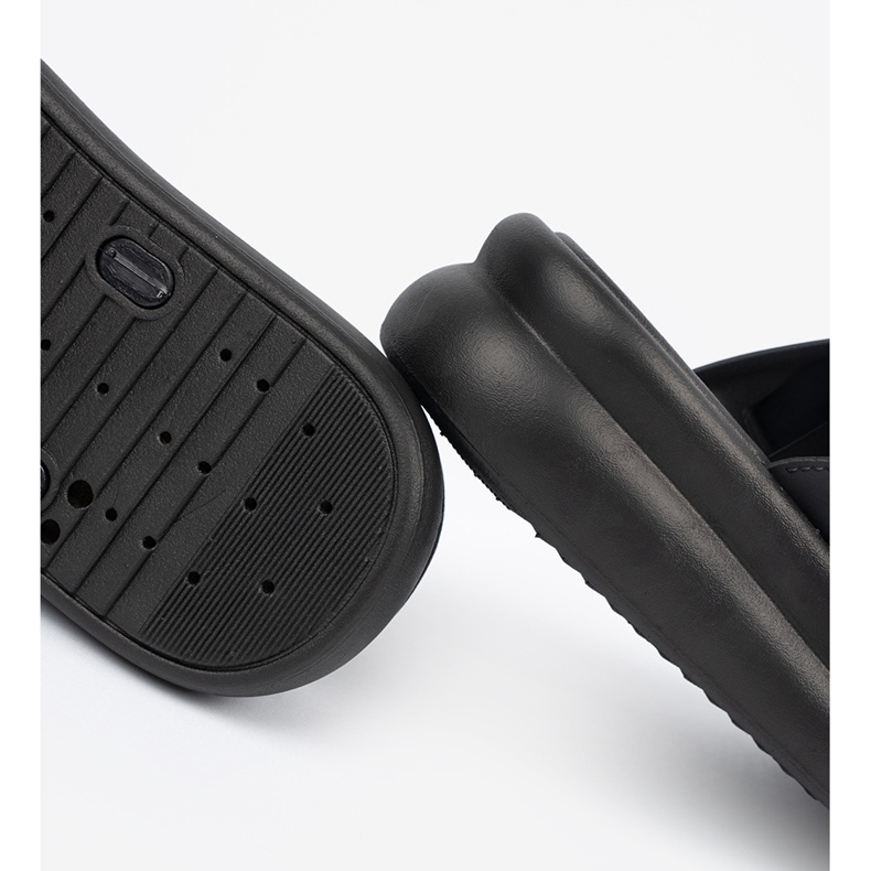 Seastar Tongs plateforme femme noires 2