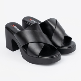 Seastar Mules noires à talons hauts le noir 2