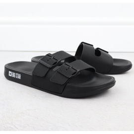 Black Big Star RR174A036 Slippers de plage noire masculine le noir 1