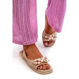 Sandales Pour Femmes Avec Décorations S.Barski KV27-004 Beige 2