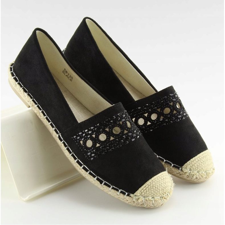 Espadrilles noires pour femmes SK135 Noir le noir 1
