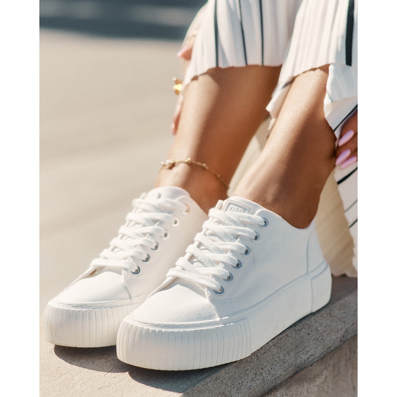 Sneakers matériels pour femmes Big Star RR274405 blanc 2