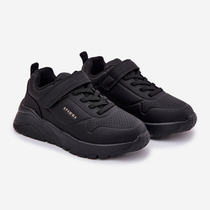 Chaussures de sport léger pour enfants sur la plate-forme noire le noir 1