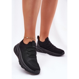 Chaussures de sport féminine légères étouffées Big Star RR274A132 Système noir de Polish le noir 2