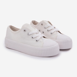 Big Star RR374009 Białe Lace -Up Sneakers blanc 1