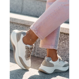 Sneakers en daim féminin sur le système beige beige Hi-Polish Big Star RR274A344 1