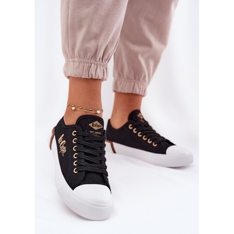 Sneakers matériels des femmes Lee Cooper LCW-25-31-3427L Black noir 2