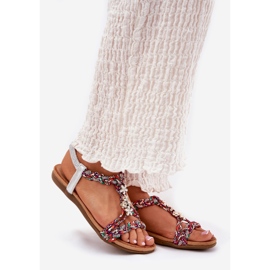 Sandales pour femmes plates avec rayures et épingles tressées Artiker 54C1322 Multikolor multicolore 1 Sandales pour femmes plates avec rayures et épingles tressées Artiker 54C1322 Multikolor multicolore 1