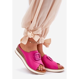 Les tongs en cuir féminin Artiker 56C2147 Fuchsia rose 1 Les tongs en cuir féminin Artiker 56C2147 Fuchsia rose 1
