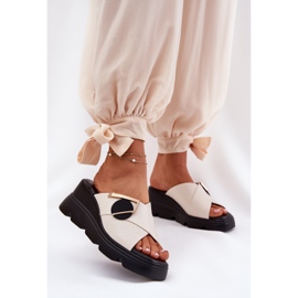 ARTIKER Cales féminines en cuir élégant avec décoration ancienne Artker 56C1585 beige 2 ARTIKER Cales féminines en cuir élégant avec décoration ancienne Artker 56C1585 beige 2