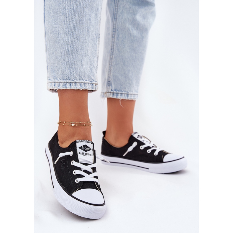 Sneakers féminins matériels Lee Cooper LCW-25-02-3299L Black noir 2