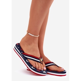 Flip pour femmes -flops sur les coins Big Star RR274A127 Bleu marine 1