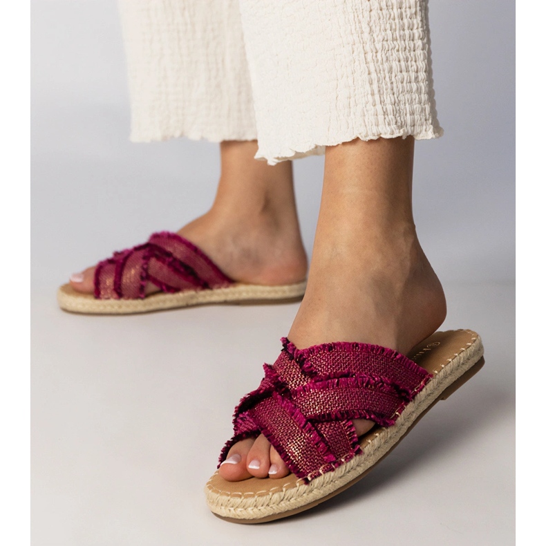 Slippers d'espadrilles féminines roses 1