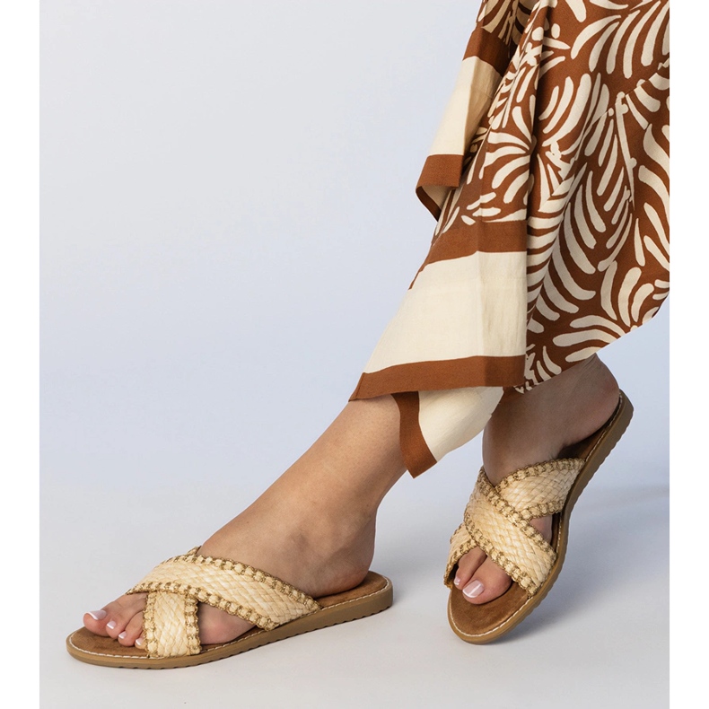 Slippers des femmes beige pour femmes 2