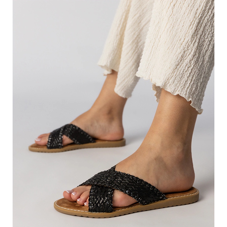 Slippers des femmes noires le noir 2