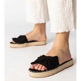 Espadrilles noires avec un arc le noir 3