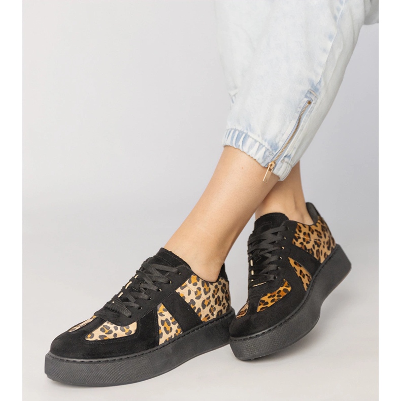 Baskets féminines à pantalon noir le noir 2