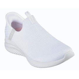 SKECHERS SLIP-INSS ULTRA FLEX 3.0 SHAURES-COEZ STREIL 149708-WHT blanche 1