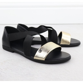 EVento Sandales féminines avec des effacements noirs 3884 2