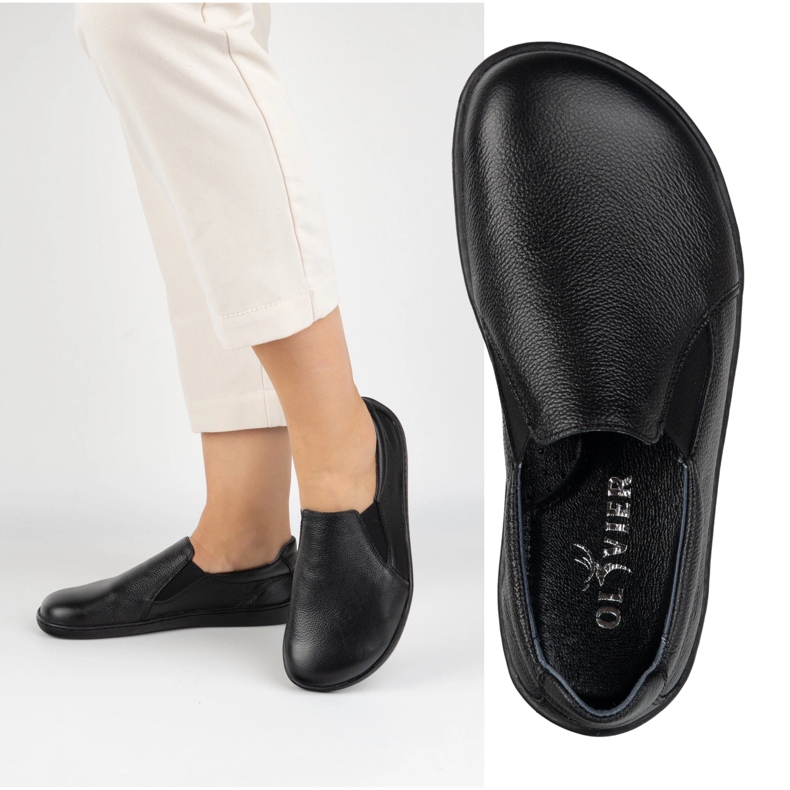 Olivier Les femmes minimalistes des femmes glissantes aux pieds nus 1308pol noir 1