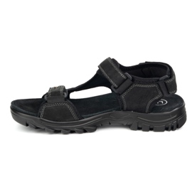 Filippo Sandales en cuir noir MS7038 le noir 2