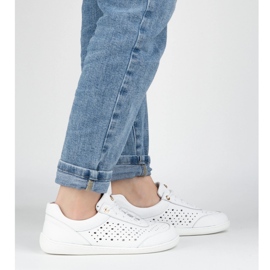Olivier Femmes aux pieds nus baskets minimalistes 1769pol Openwork White blanche 2