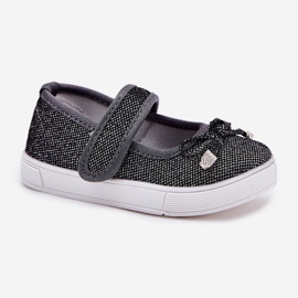 Ballerines pour enfants avec un arc noir le noir 5