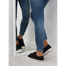 Baskets noires à lacets pour femmes NB89P Noir 1