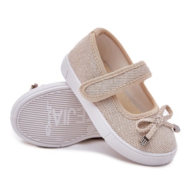 Ballerines pour enfants avec un arc d'or 6