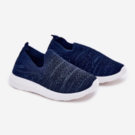 Chaussures de sport bleu marine insérées pour enfants 1