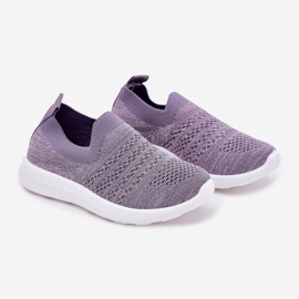 Chaussures de sport violet insérées pour enfants 1