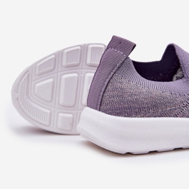 Chaussures de sport violet insérées pour enfants 2
