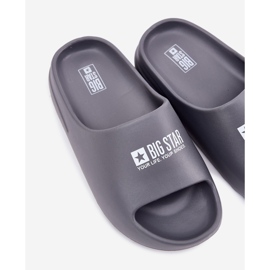 Slippers de mousse masculine avec le logo gris Big Star RR174A013 2
